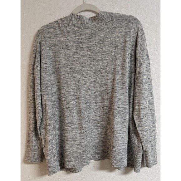 Wmn's Cabi # 5286 Marble Cardigan Heather Gray Snap-Front Cotton Blend Sweater S - Picture 8 of 10